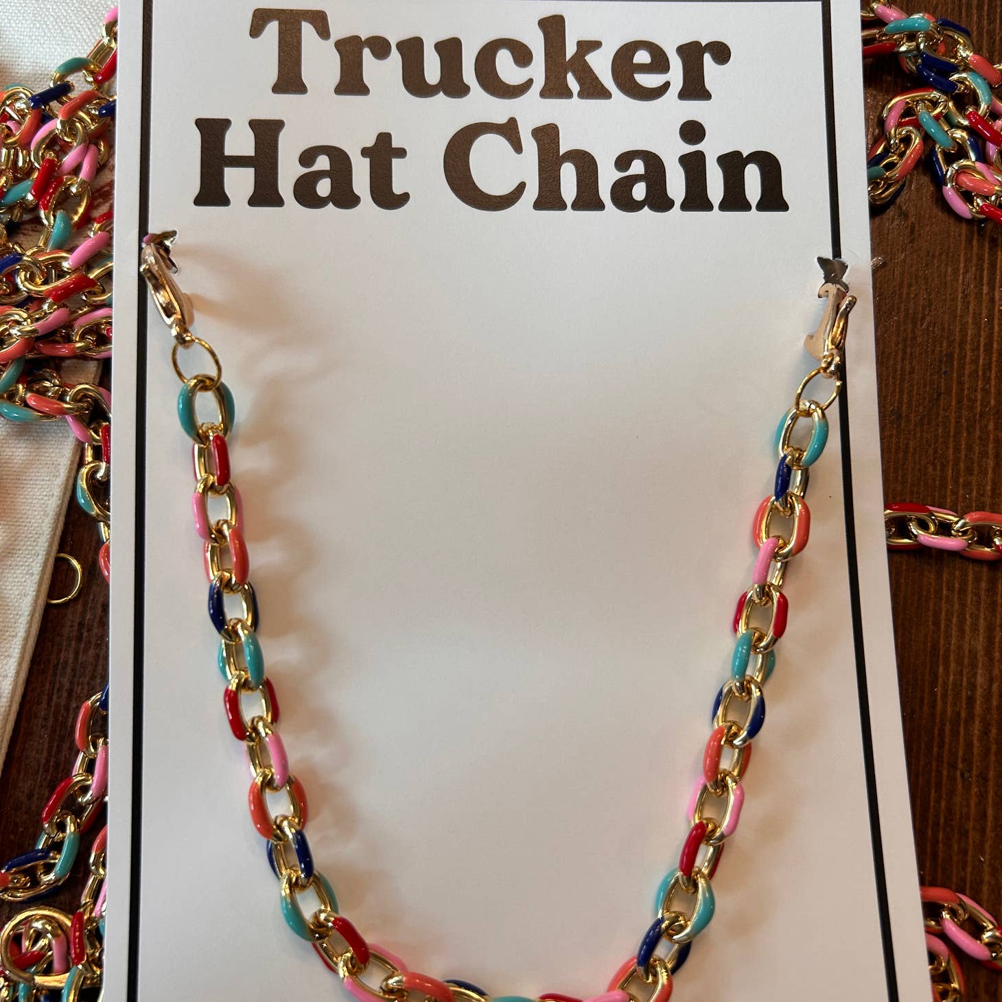 Color Dipped Trucker Hat Chains