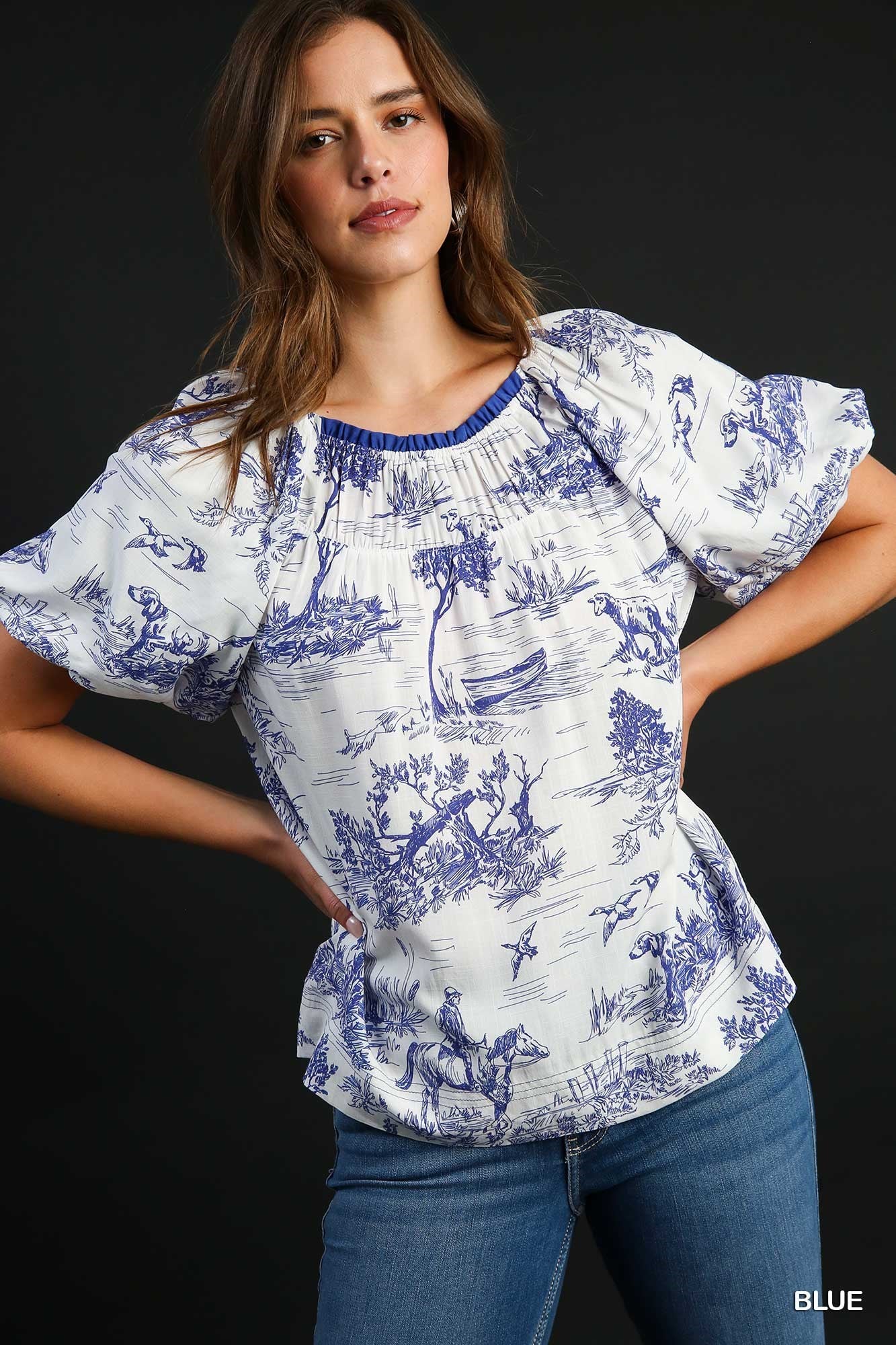 The Landscape Top in Blue
