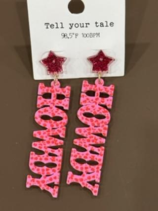 Pink Howdy Earrings