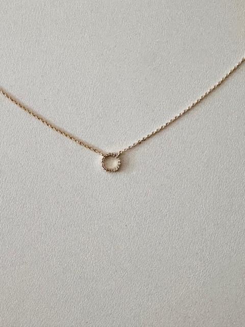 Mini Pave Circle Necklace