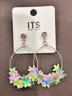 Iridescent Flower Earrings