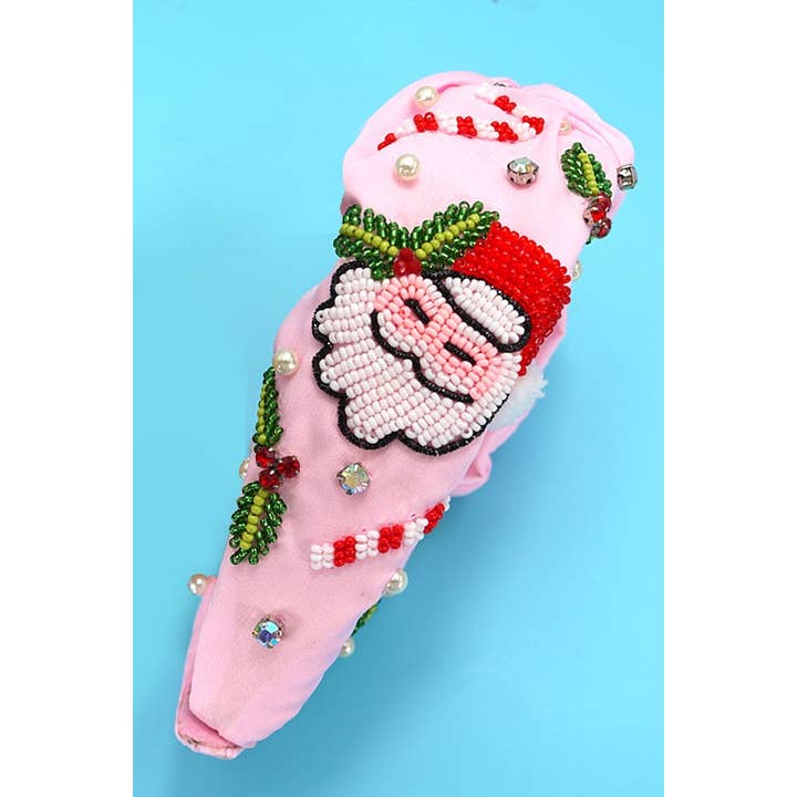 Pink Santa Christmas Headbands