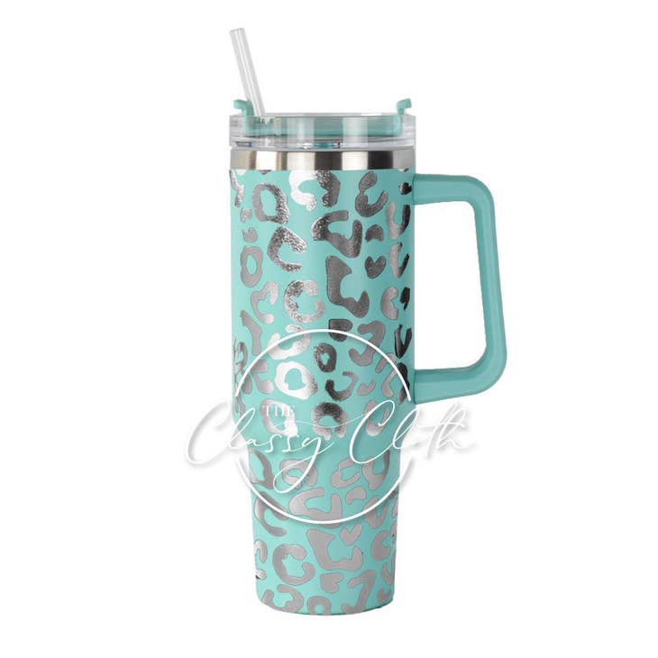 Leopard Tumbler 20 Oz with Lid and Straw Stainless Steel Vacuum Insulated  Animal Print Tumbler - Leopard Gifts for Cheetah Lovers 