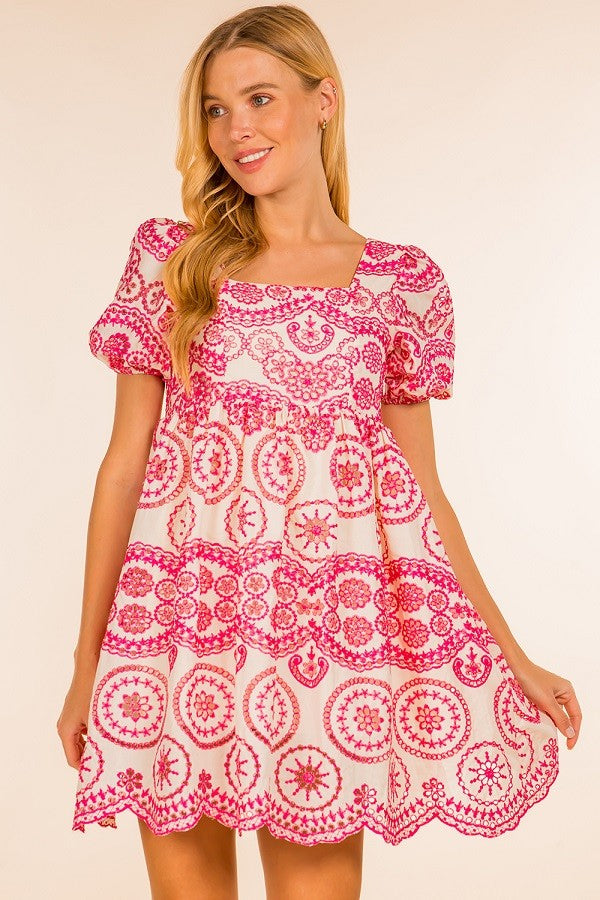 The Pink Embroidered Dress