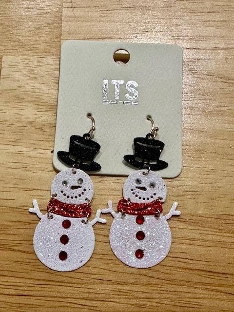 Jiggly Snowman Earrings