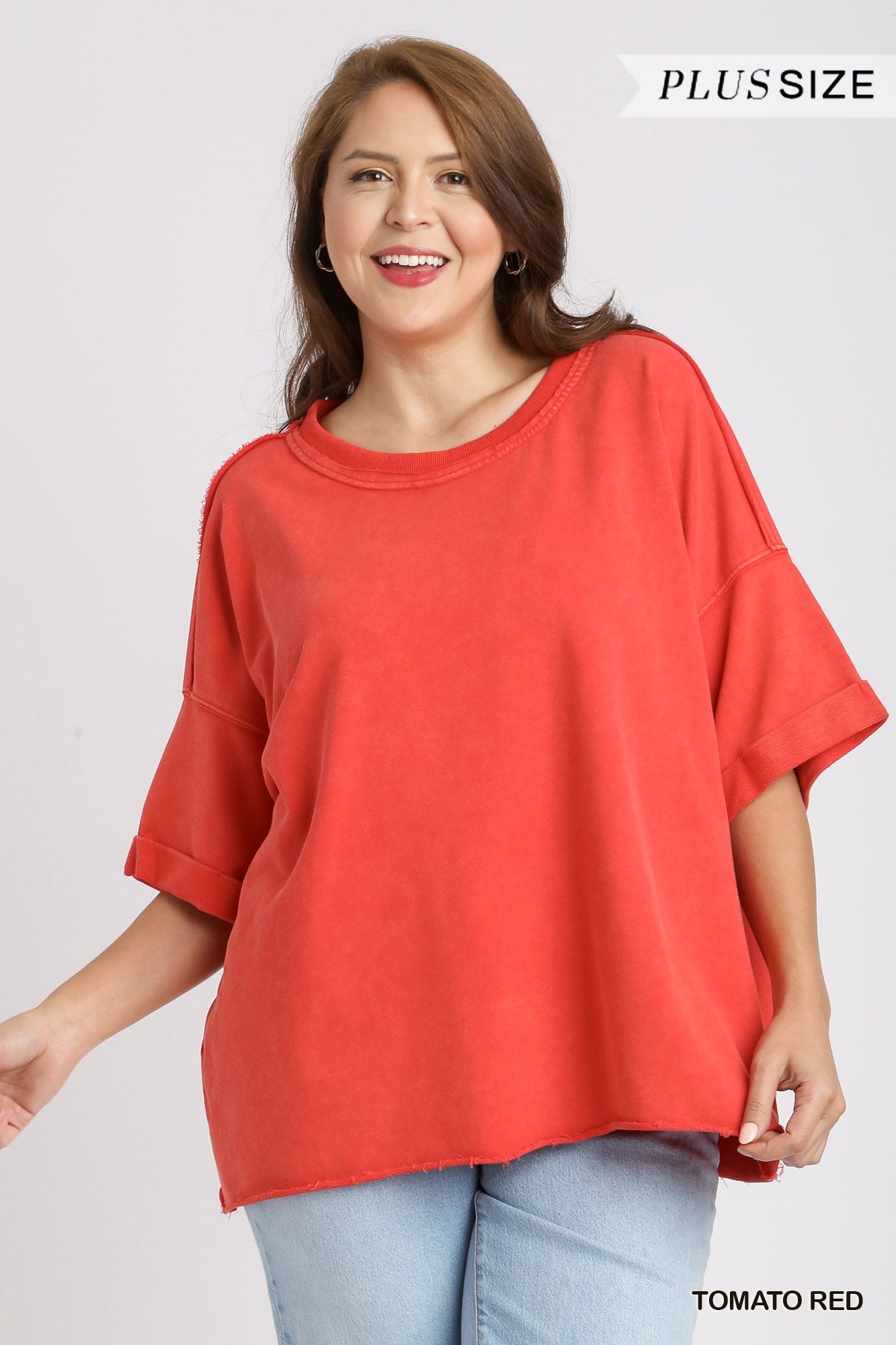 Red French Terry Top