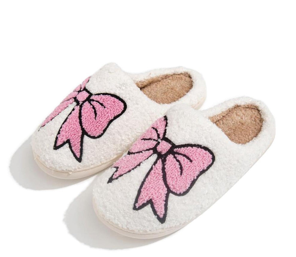 Pink Bow Slippers