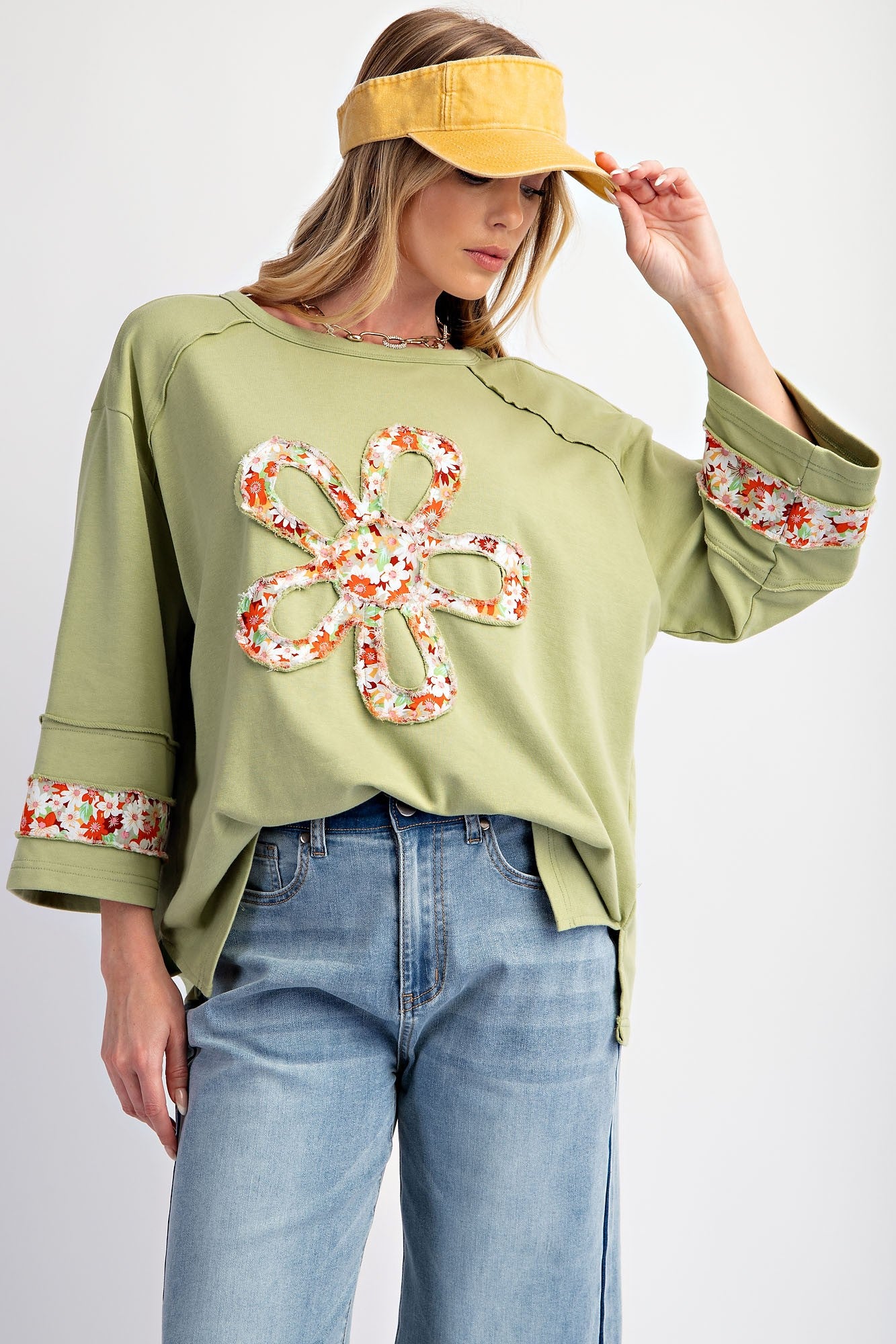 Flower Patch Top in Pistachio