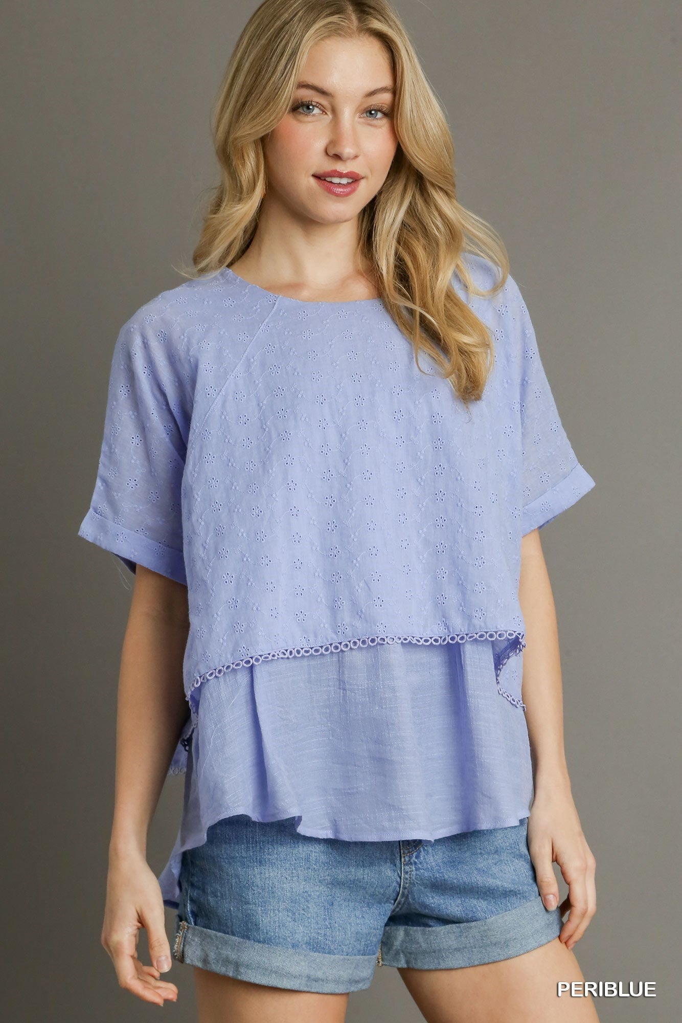 Peri Blue Layered Top