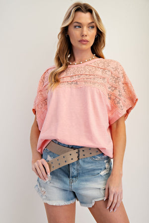 Crochet Lace Mix Cotton Top