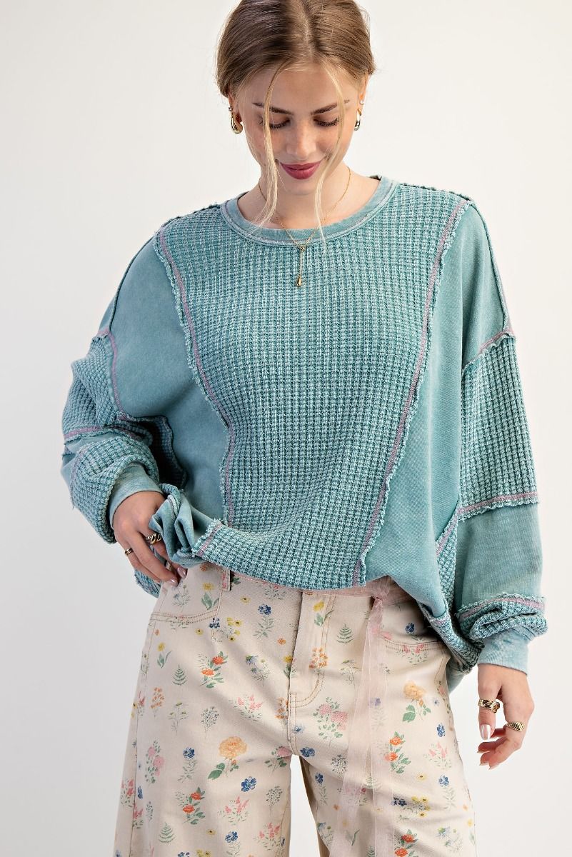 Teal Mineral Washed Thermal