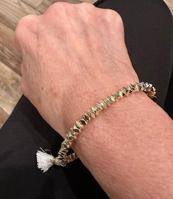 Gold Chunk Bead Bracelet