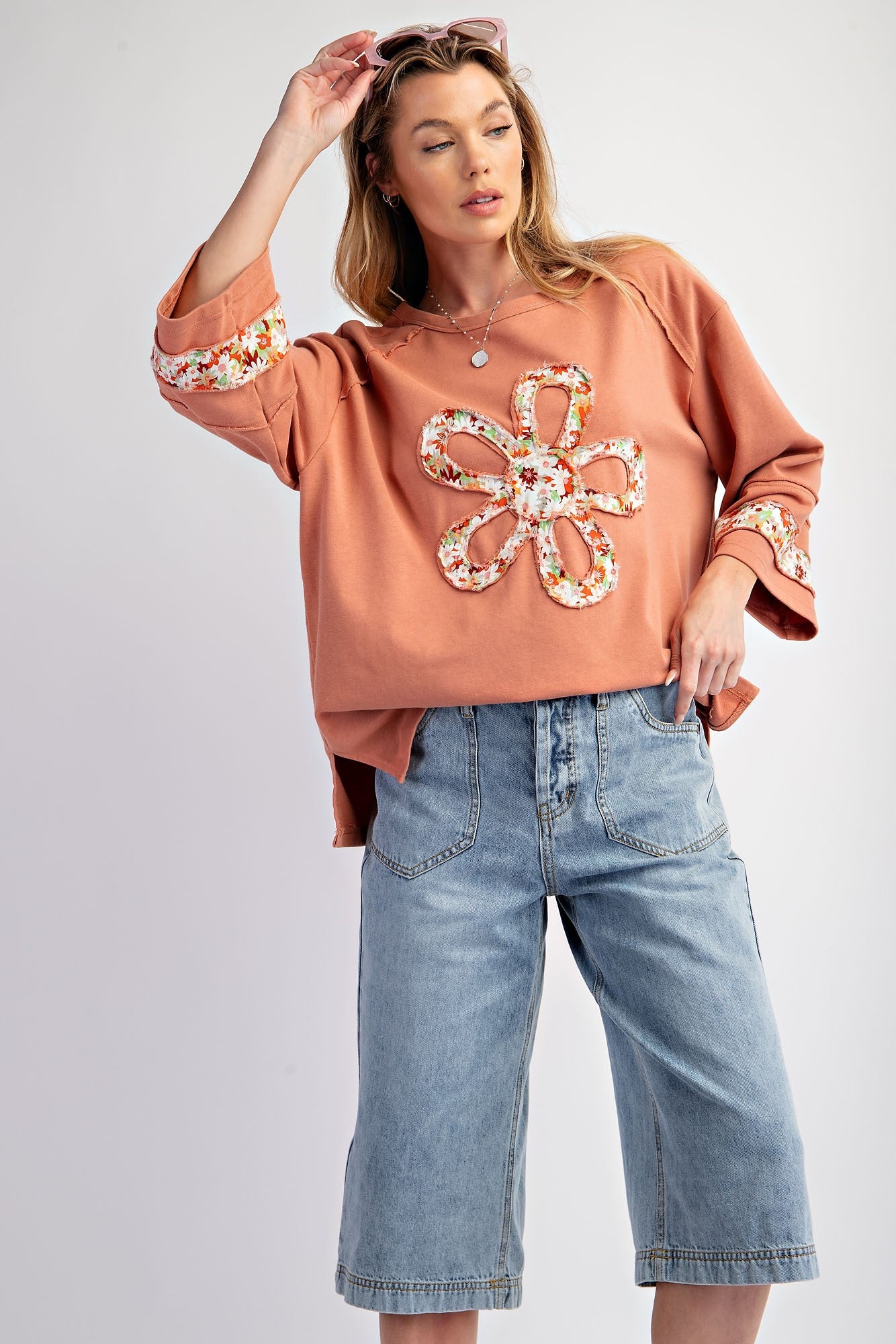 Flower Patch Top in Chai