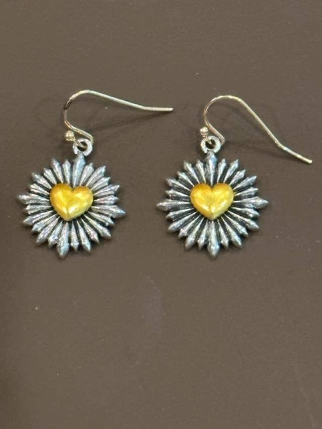 Starburst Heart Earrings