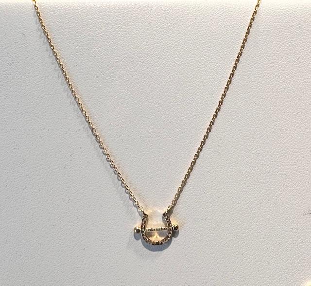 Gold Dipped Horseshoe Necklace