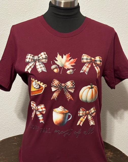 Pumplins & Bows Fall Tee