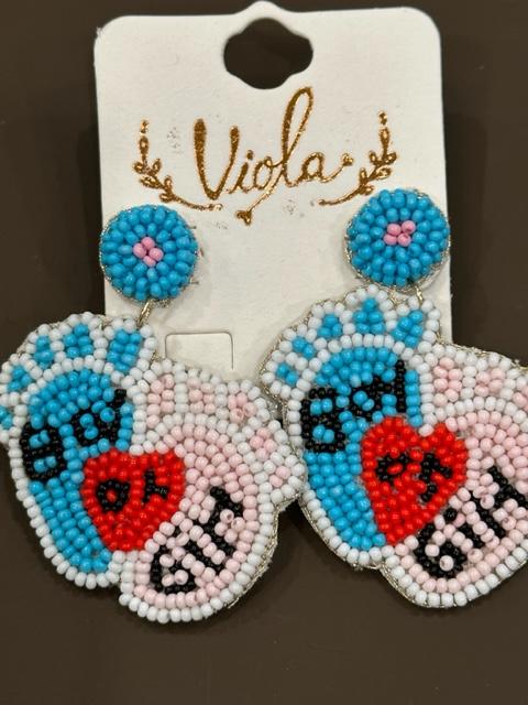 Boy or Girl Feet  Earrings