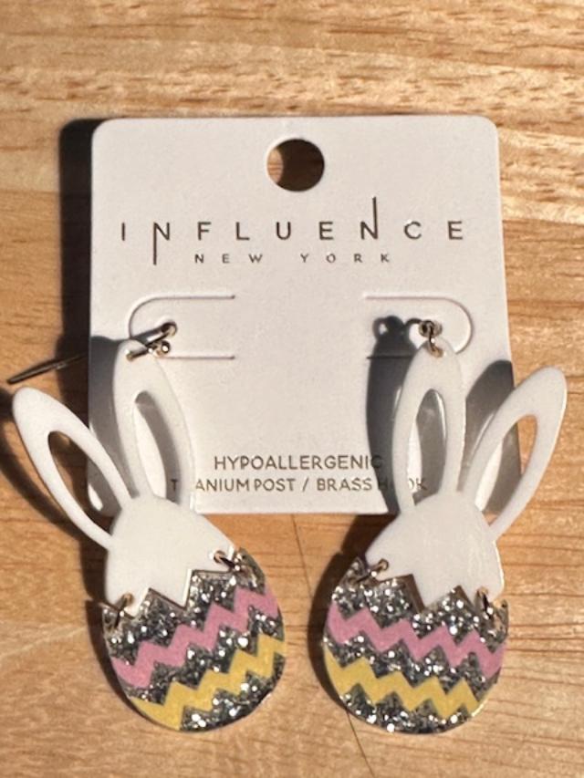 Acrylic Bunny Egg Earrings