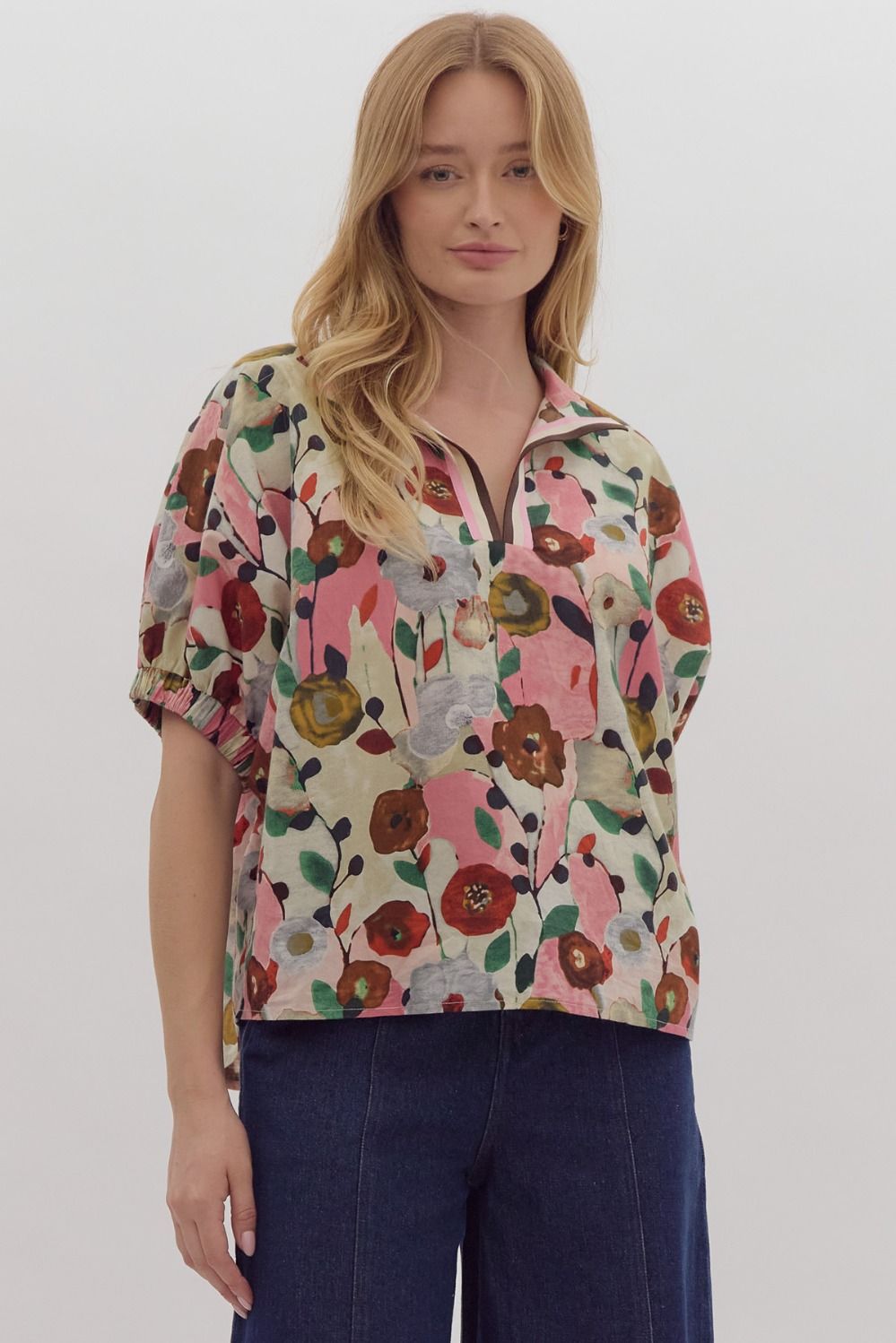 The Floral Dolman Top