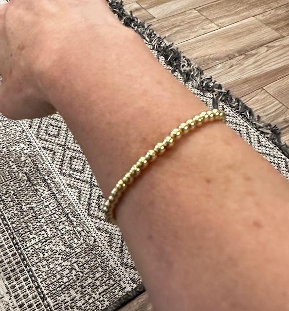 Small Gold Bead Bracelet