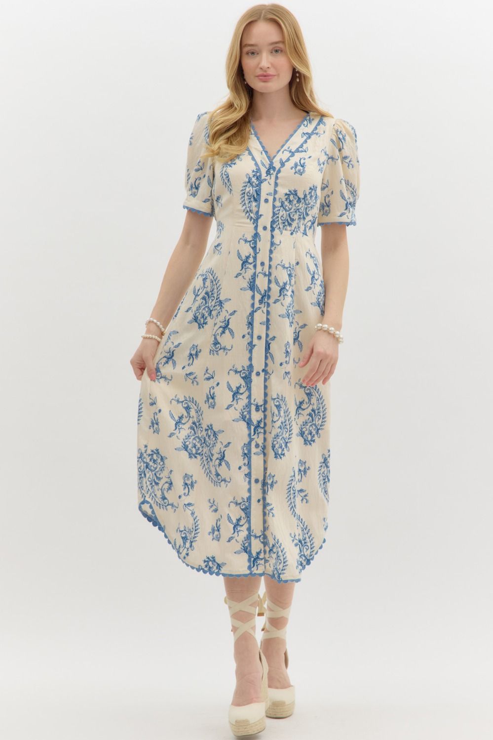 Blue Paisley Dress