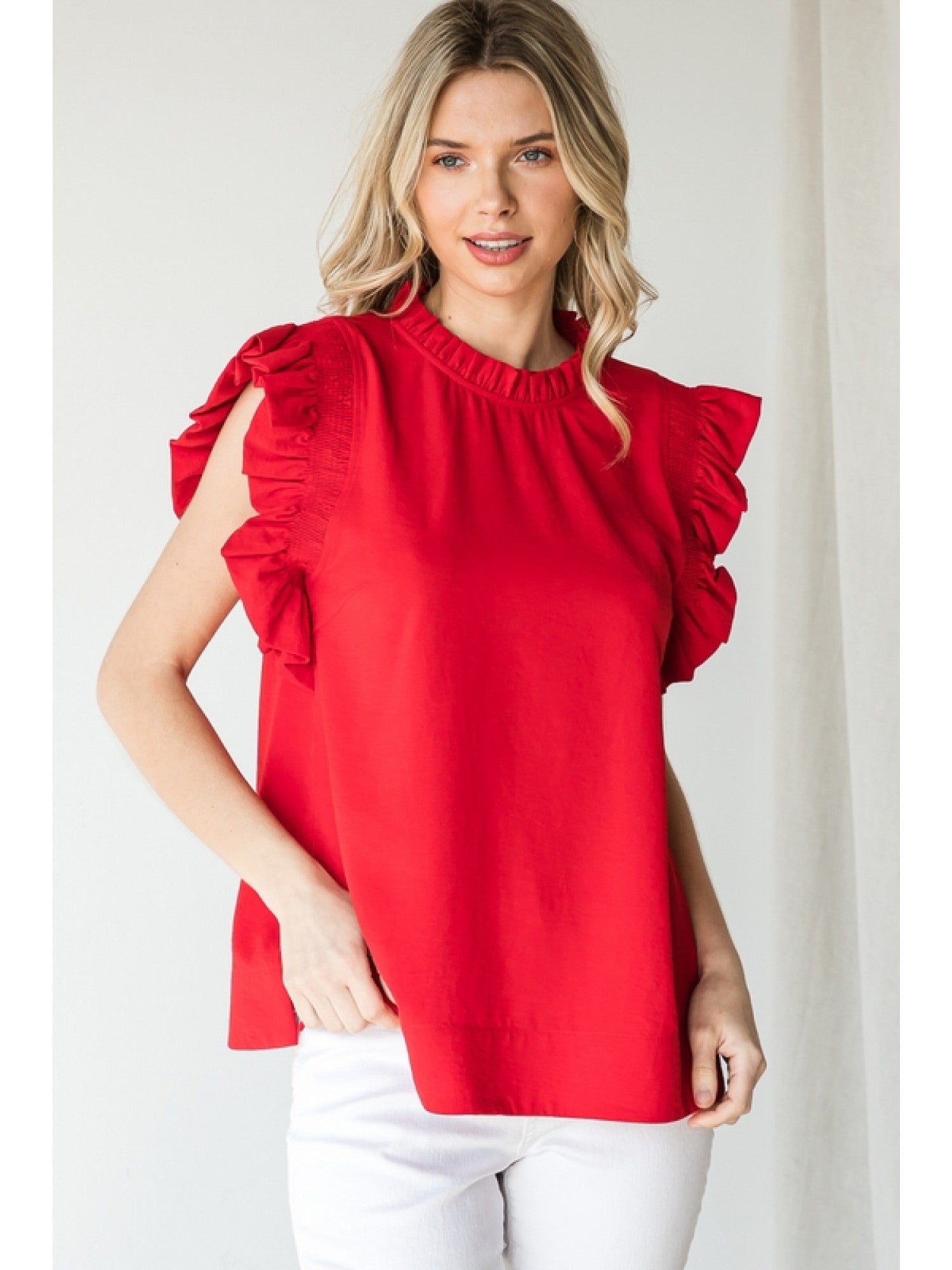 The Red Frill Top