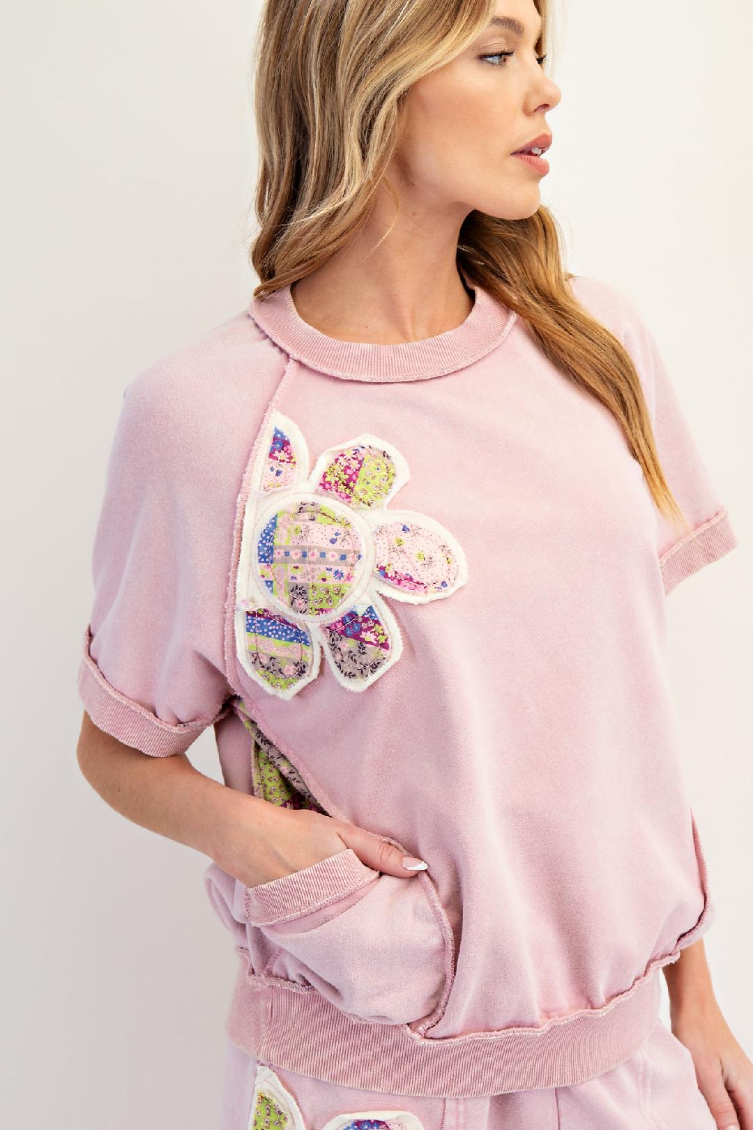 Flower Patch Dusty Rose Top