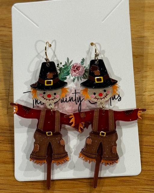 Acrylic Scarecrow Earrings