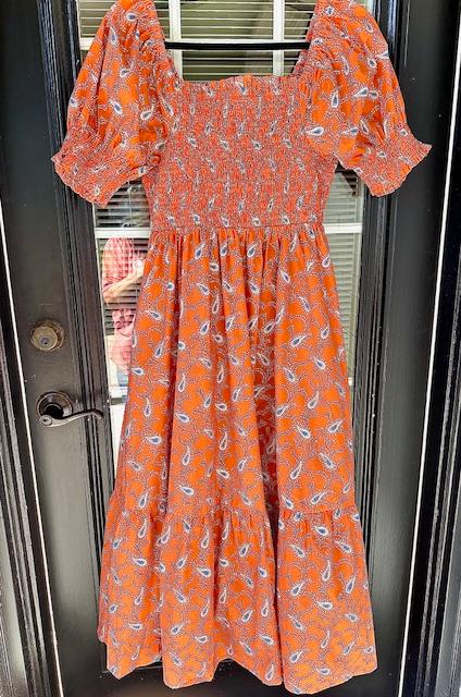 Paisley Poplin Dress