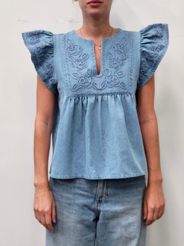 Light  Denim Top