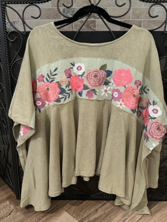 The Flowy Dolman Top in Sage