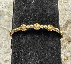 Rhinestone Bead Bracelet