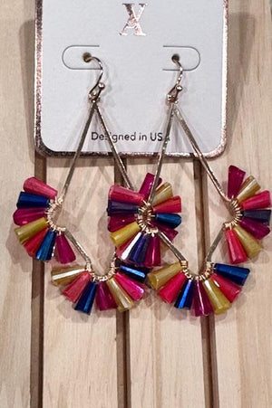 Crystal Fan Earrings BB