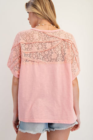 Crochet Lace Mix Cotton Top