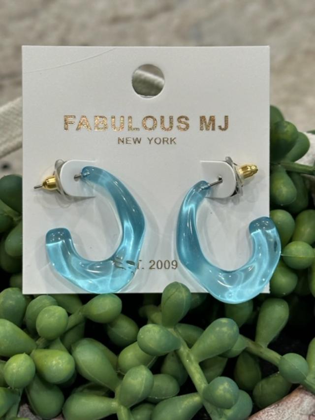 Color Drop Earrings Blue