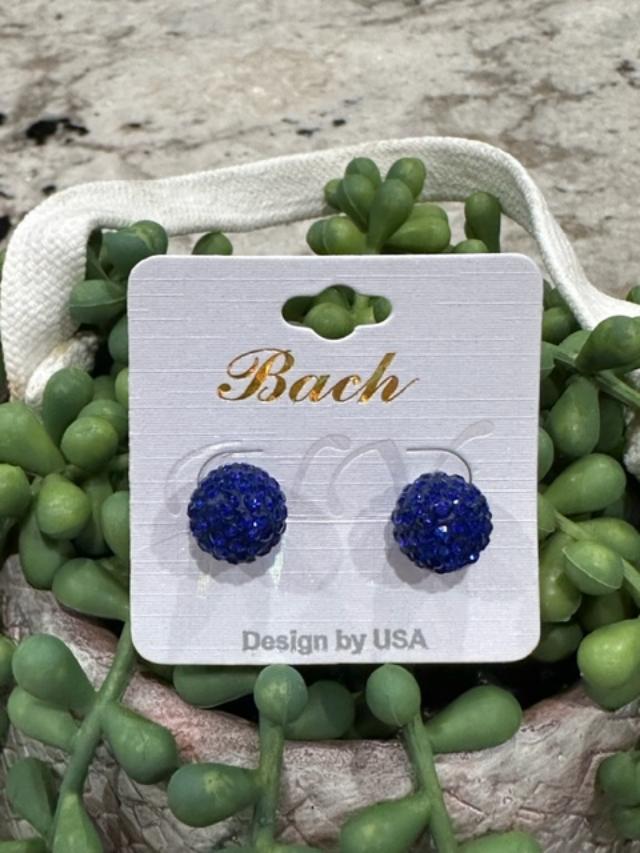 Blue Rhinestone Studs