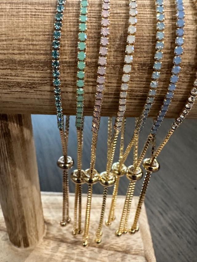 Gemstone Slide Bracelet