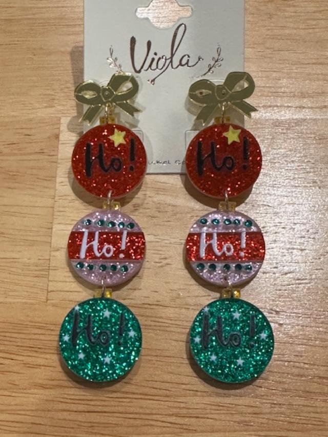 Acrylic Ball Ornament Earrings