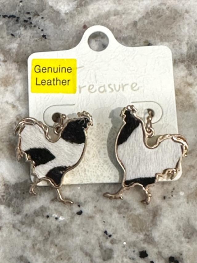 Black Chicken Earrings