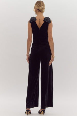 Black Velvet Jumpsuit