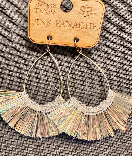 White Fringe Earrings