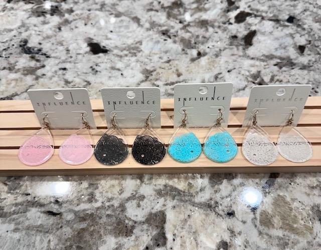 Colored Acrylic Earrings