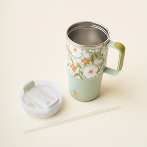 Mini On-The-Go-Floral Haven Sage Cup