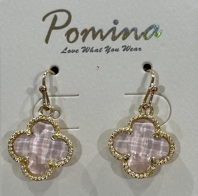 Pink Clover Earrings