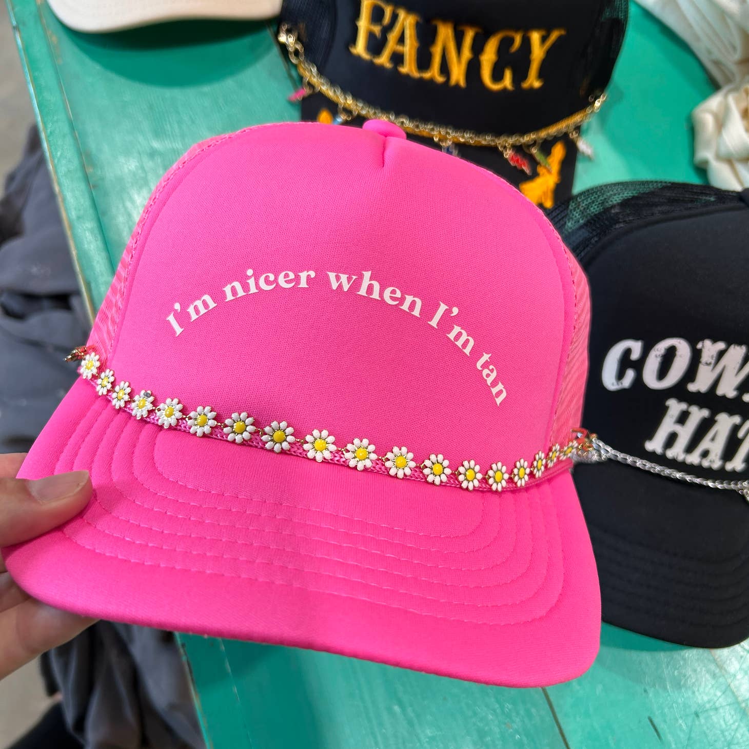 Daisy Trucker Hat Chain