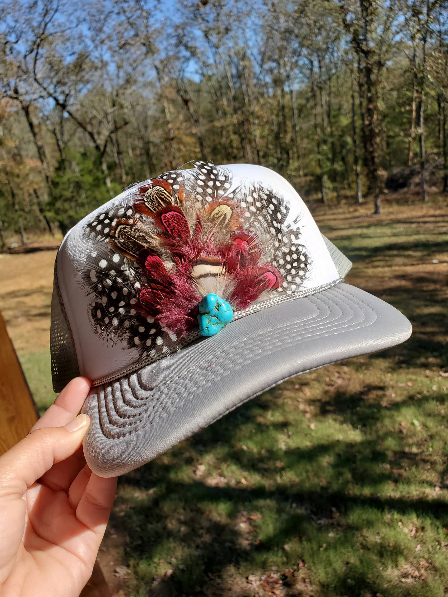 Feather Trucker Hat