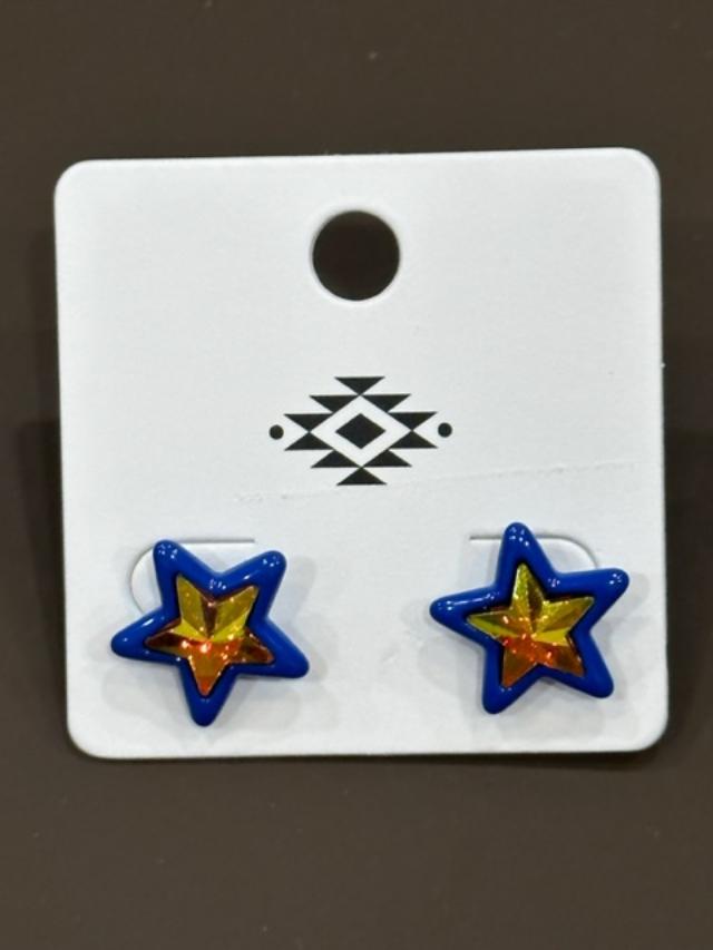 Blue Star Earrings