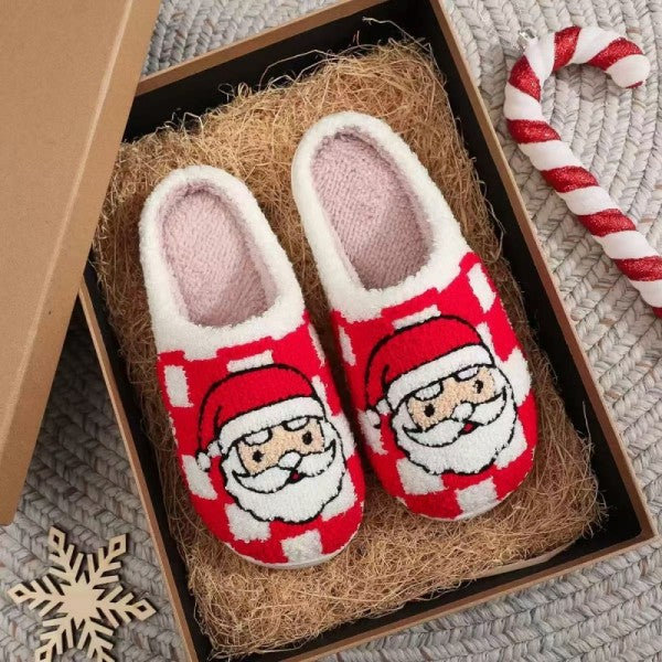 Red Santa Slippers