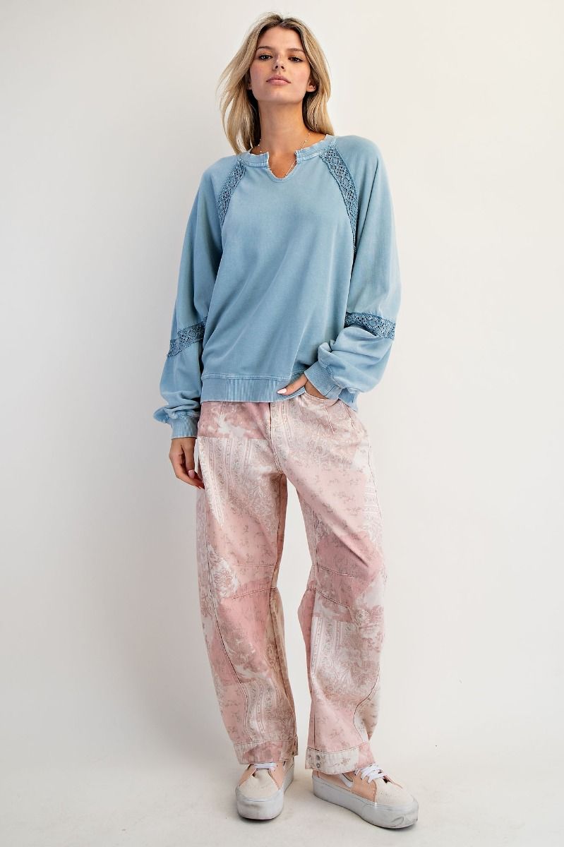 Crochet Accent Pullover