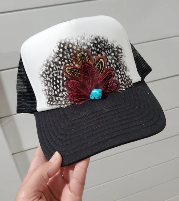Feather Trucker Hat